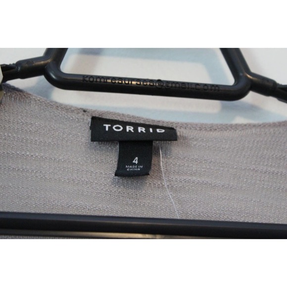 NWT Torrid Slub Cardigan Drape Front Lightweight Gray Women's Size 4 4X H14717 - Picture 6 of 11